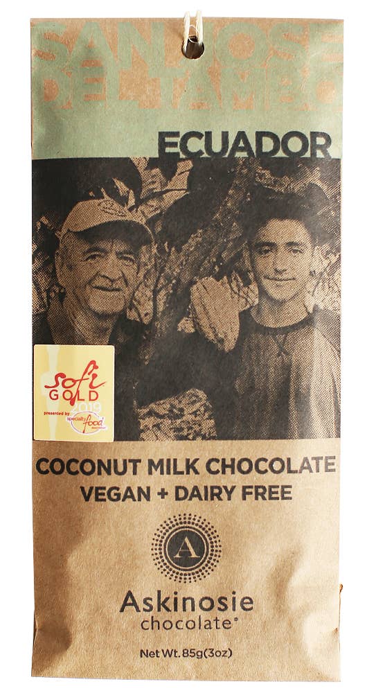 Askinosie Dark Milk Chocolate 52% - VEGAN w/ Coconut Milk