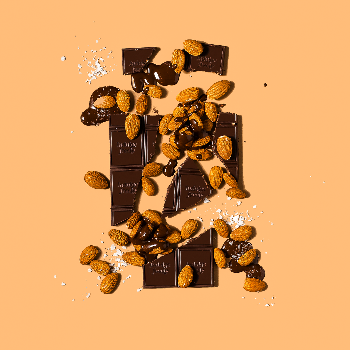 The Concious Bar / Cacao and Dates - Date Sweetened Dark Chocolate - Almond Sea Salt