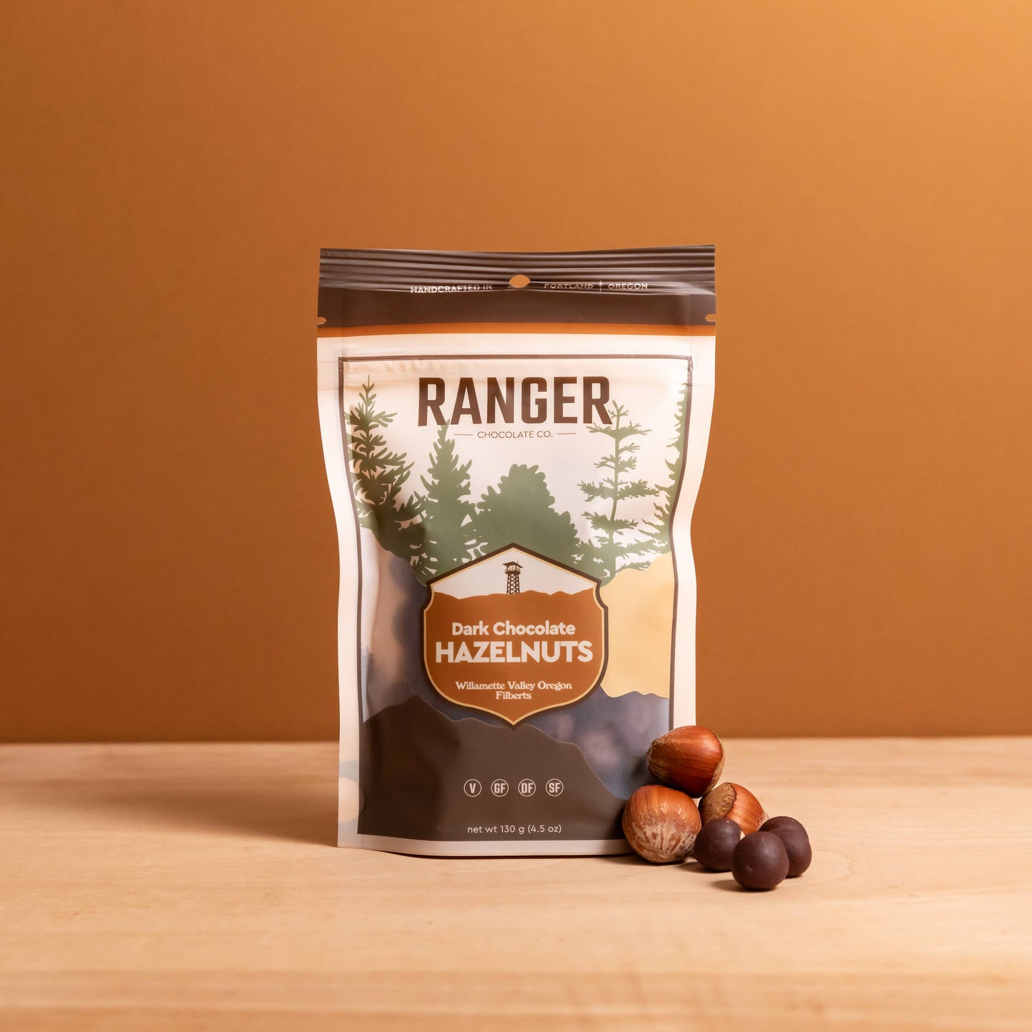 Ranger Dark Chocolate - Covered Hazelnuts