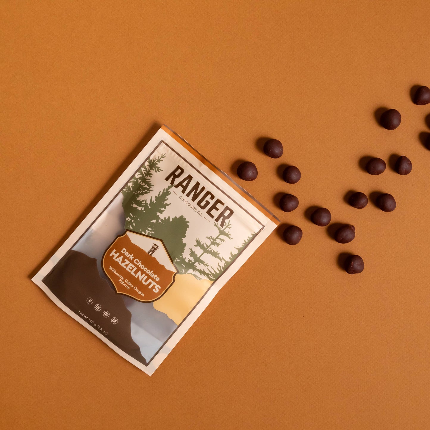 Ranger Dark Chocolate - Covered Hazelnuts
