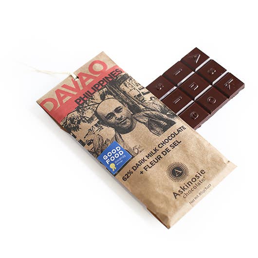 Askinosie Dark Milk Chocolate (62%) + Fleur de Sel Bar