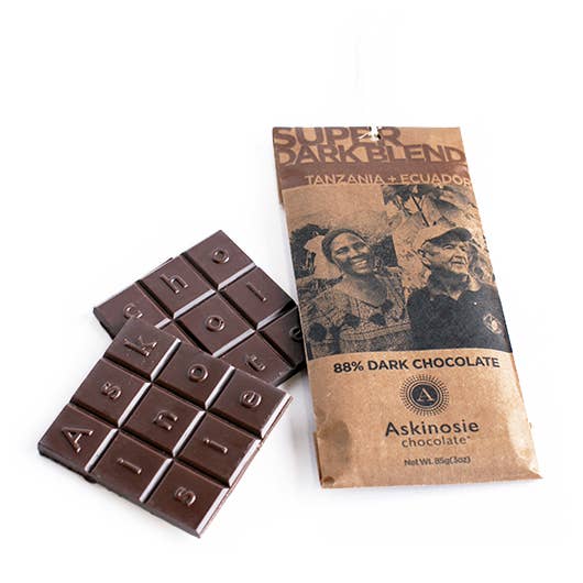 Askinosie Dark Chocolate - 88% Super Dark Blend Chocolate Bar