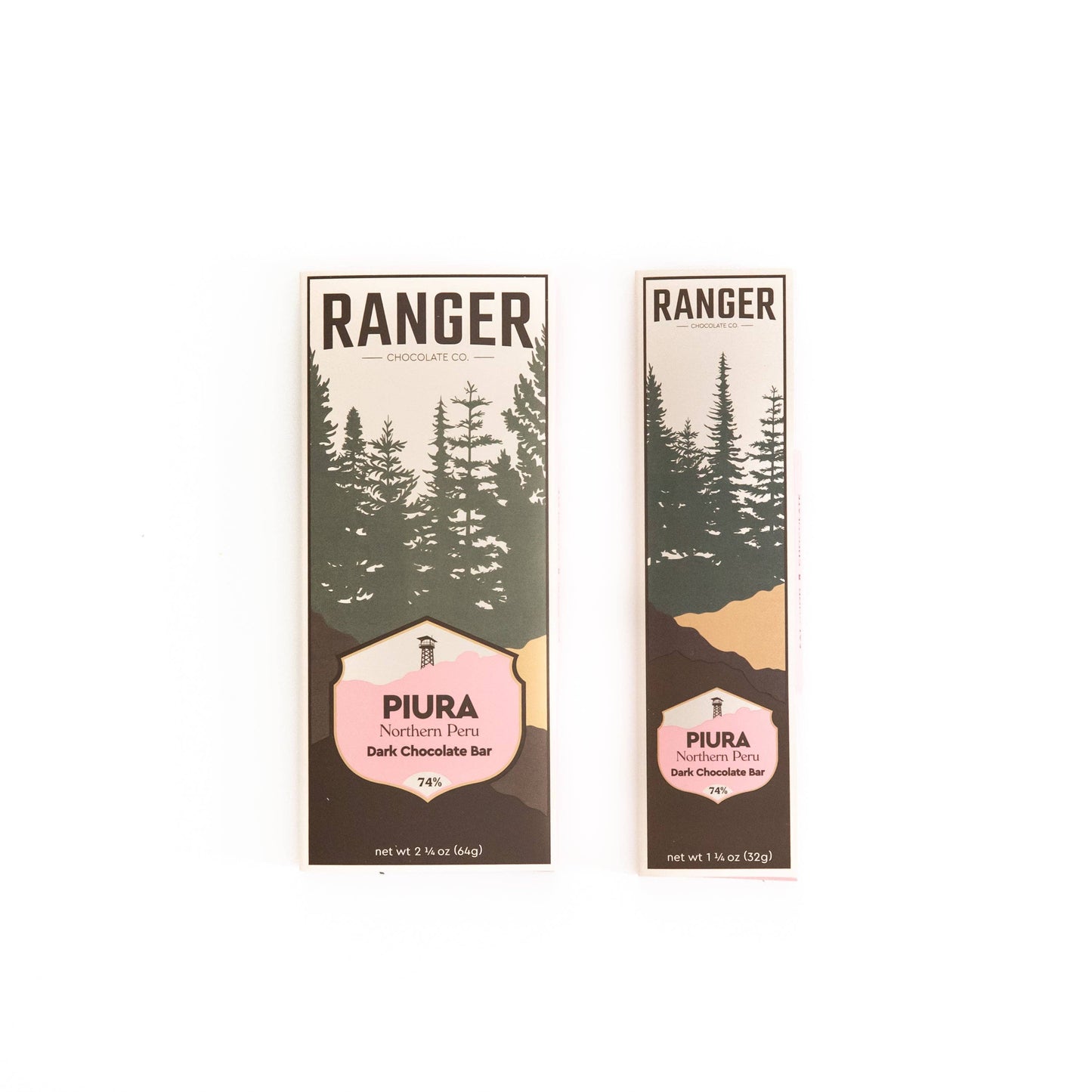 Ranger Dark Chocolate - Piura, Northern Peru, 74% Dark Chocolate Bar