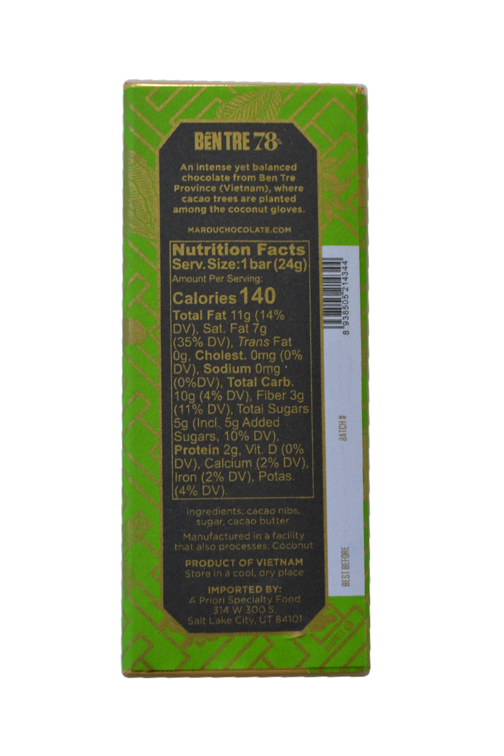 Dark chocolate benefits Marou Ben Tre