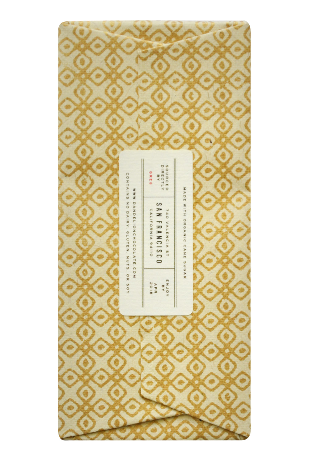 Dandelion Dark Chocolate - Maya Mountain back