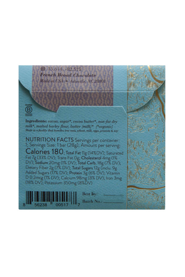 French Broad Dark Chocolate - Malted Milk