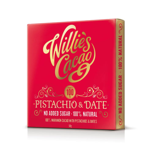 Willie's Cacao - Pistachio & Date 100%