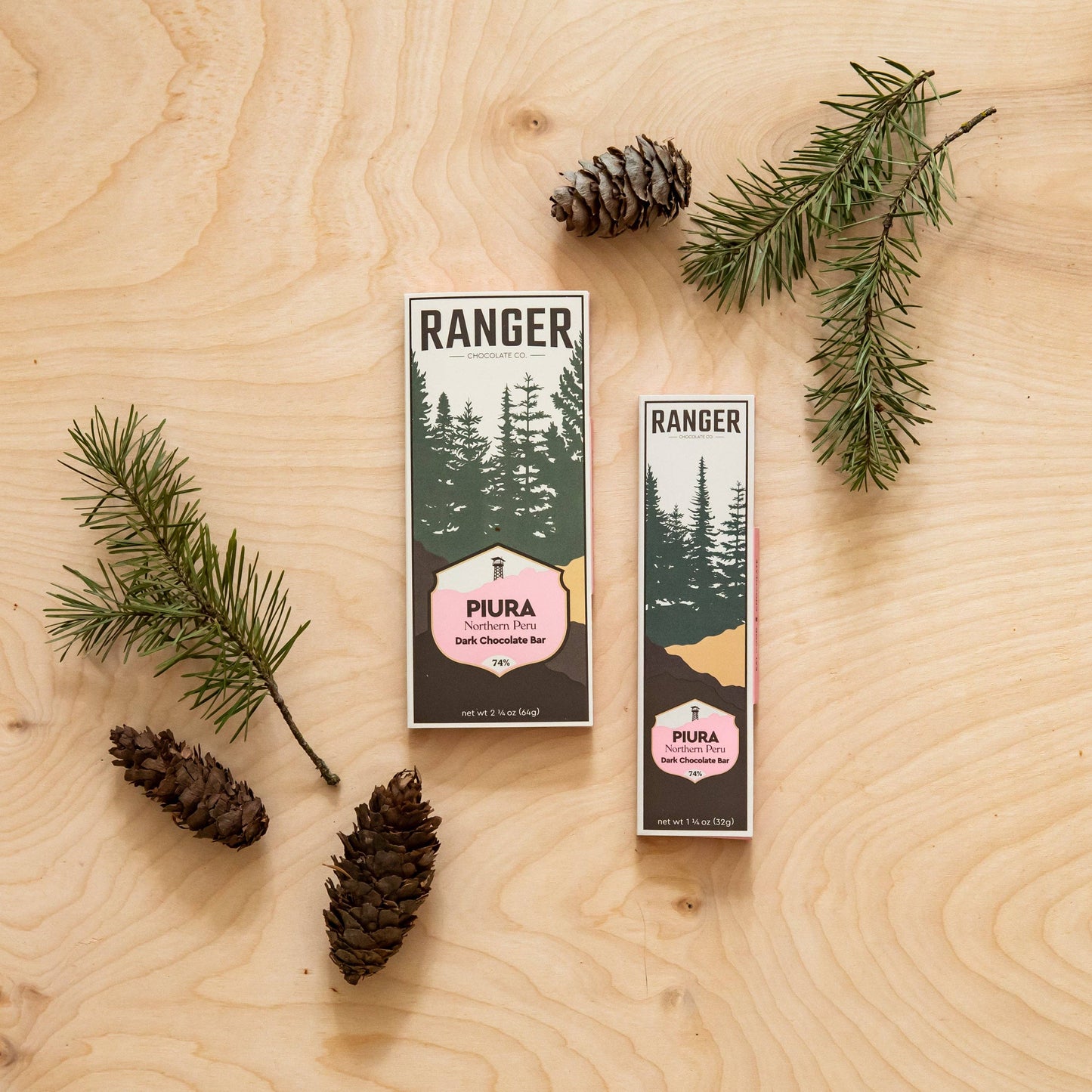 Ranger Dark Chocolate - Piura, Northern Peru, 74% Dark Chocolate Bar