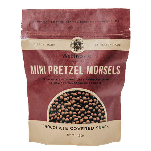 Askinosie Dark Chocolate Covered Mini Pretzel Morsels