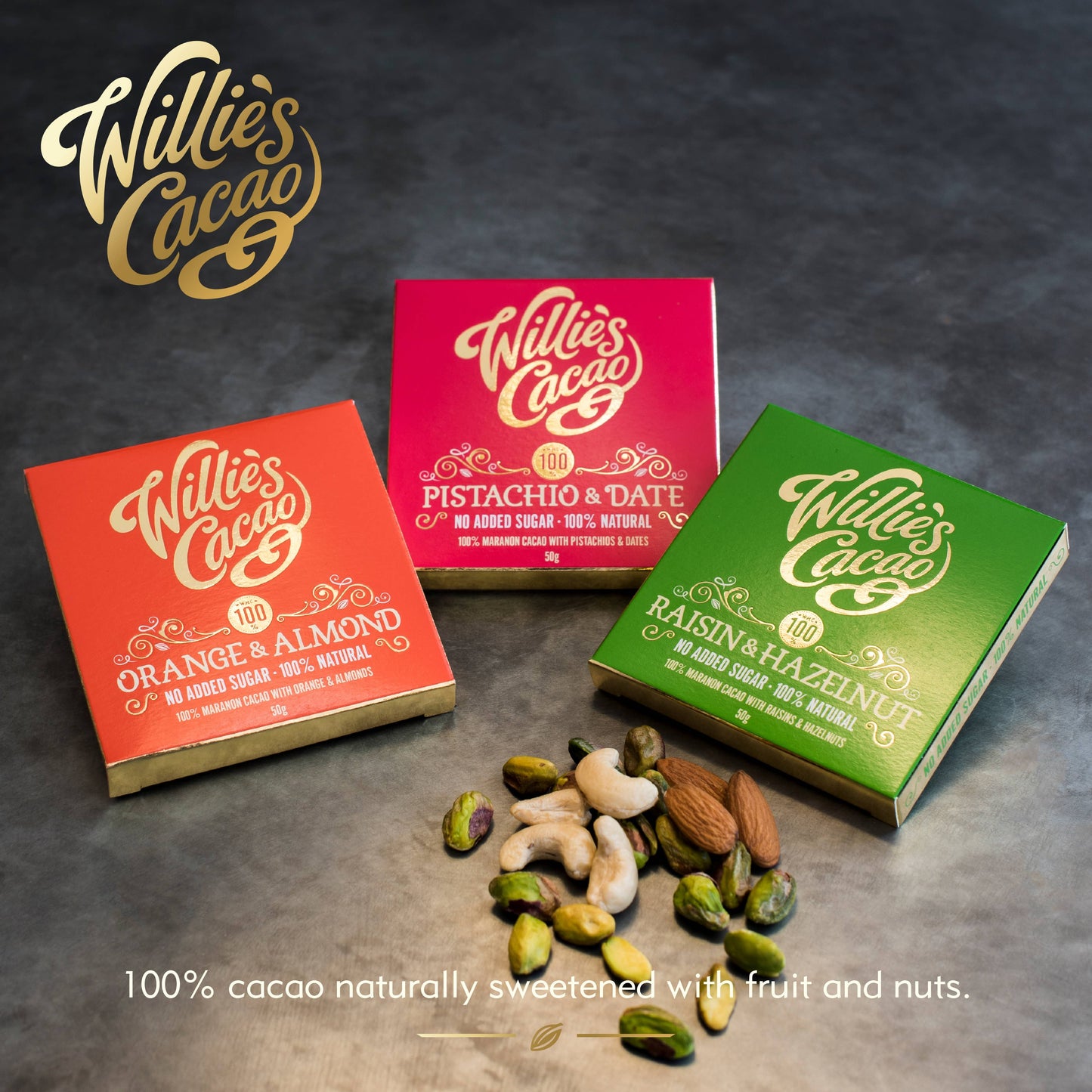 Willie's Cacao - Pistachio & Date 100%