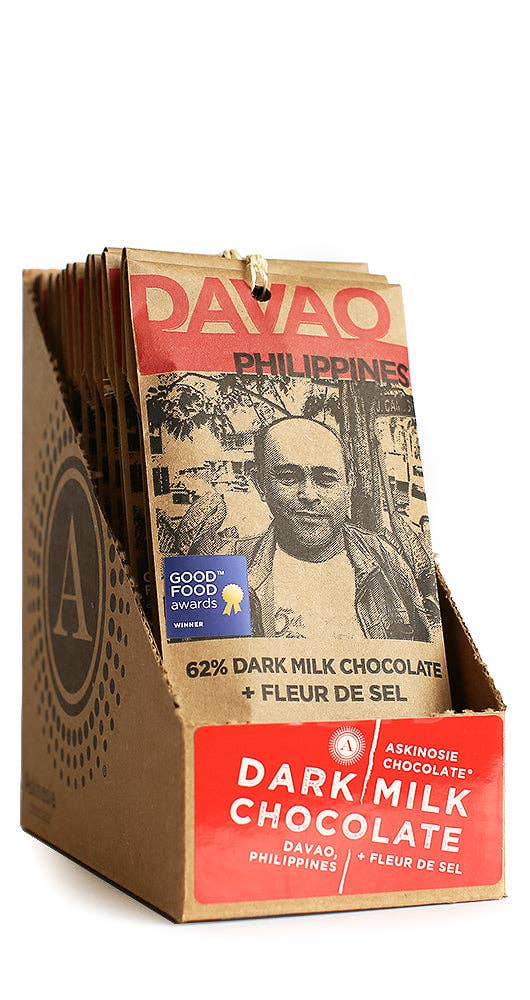 Askinosie Dark Milk Chocolate (62%) + Fleur de Sel Bar