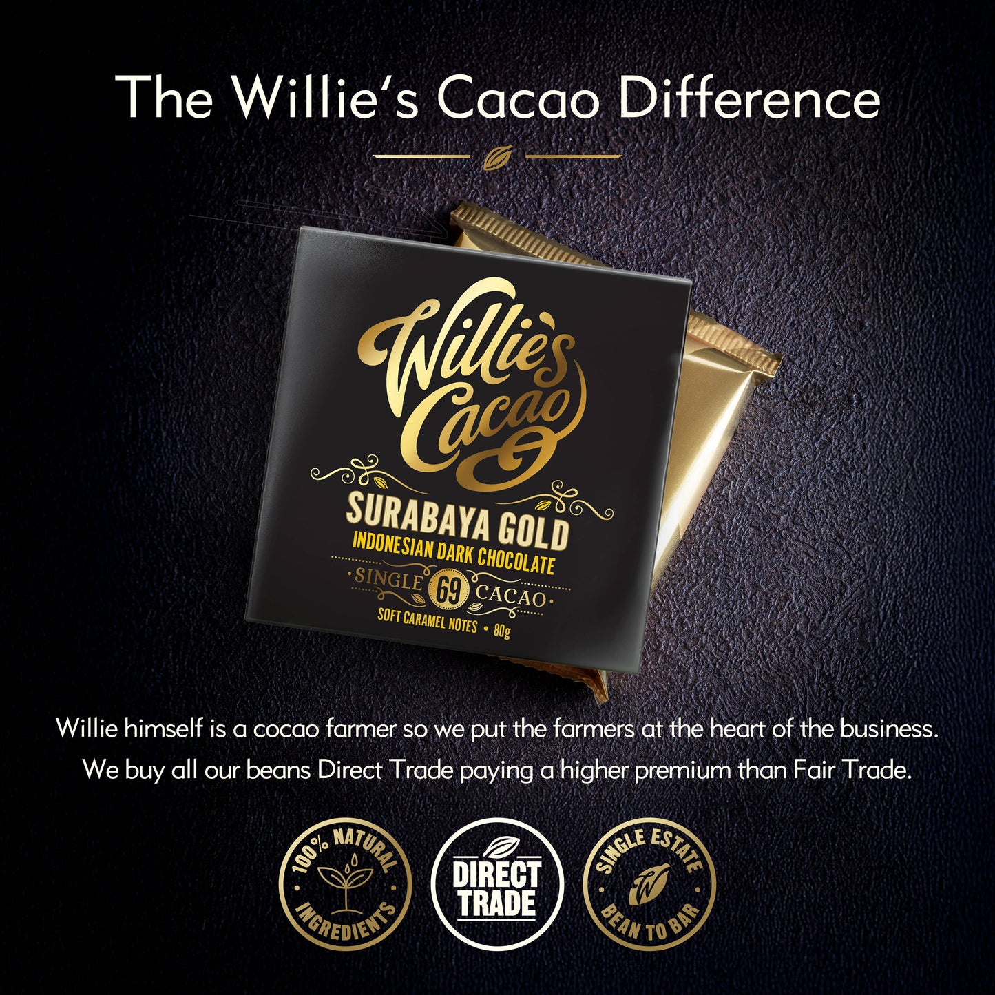 Willie's Cacao - Surabaya 69% Dark Chocolate Bar