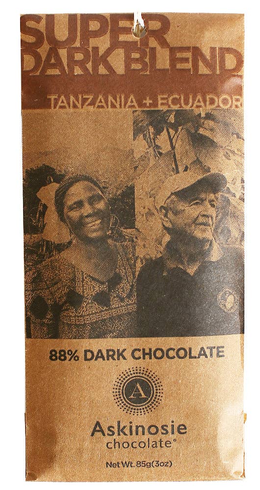 Askinosie Dark Chocolate - 88% Super Dark Blend Chocolate Bar