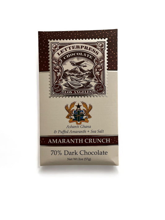 Letterpress Dark Chocolate Amaranth Crunch