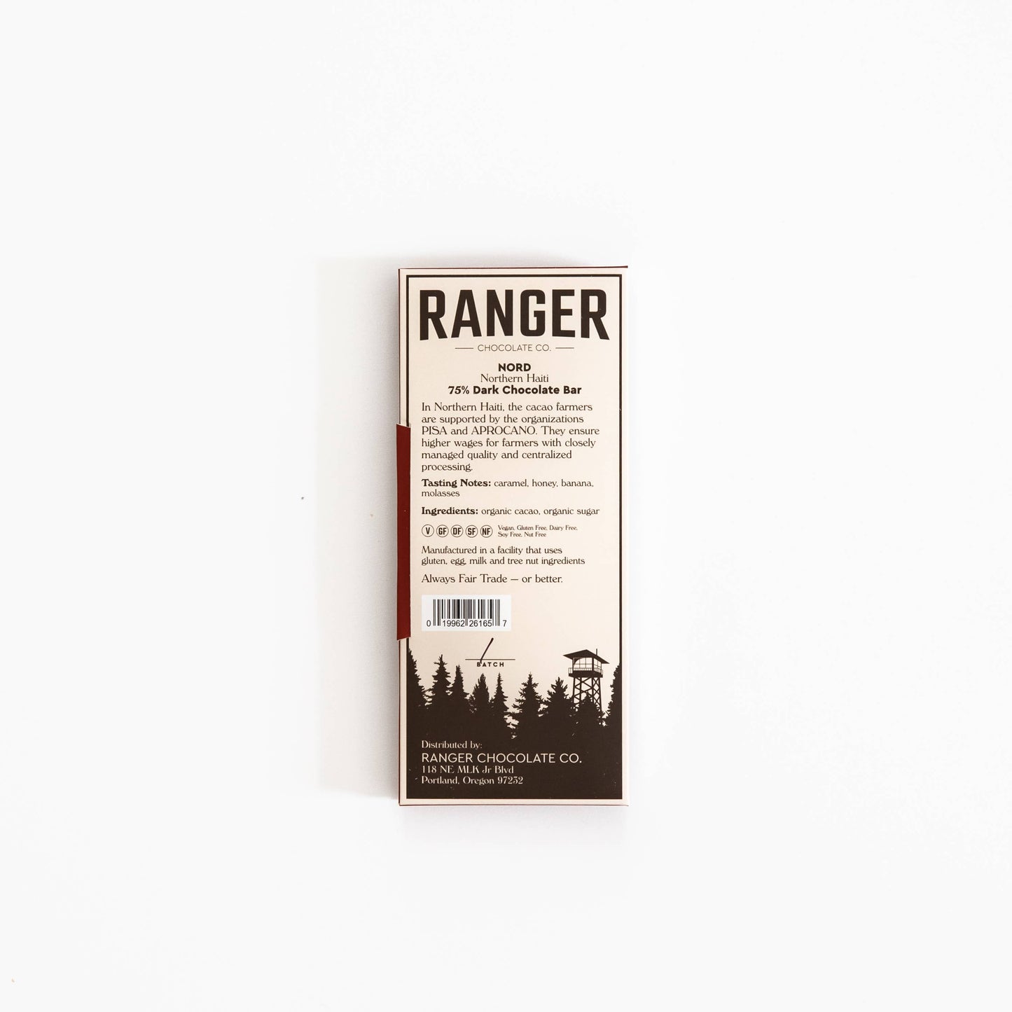 Ranger Dark Chocolate - Nord, Northern Haiti, 75% Chocolate Bar
