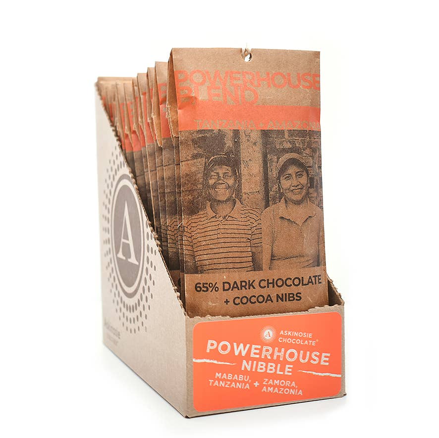 Askinosie Dark Chocolate - 65% Powerhouse Blend Nibble Bar