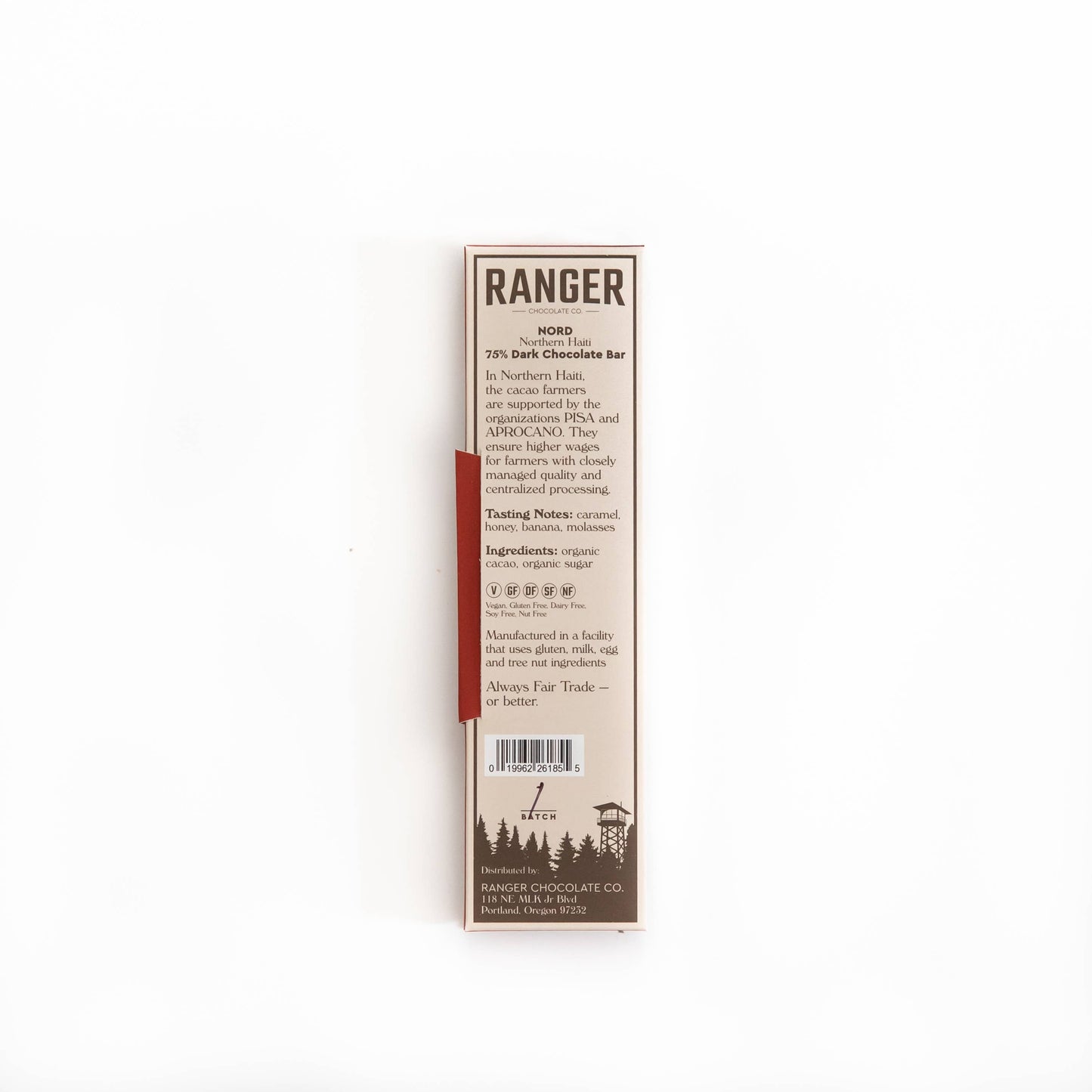 Ranger Dark Chocolate - Nord, Northern Haiti, 75% Chocolate Bar