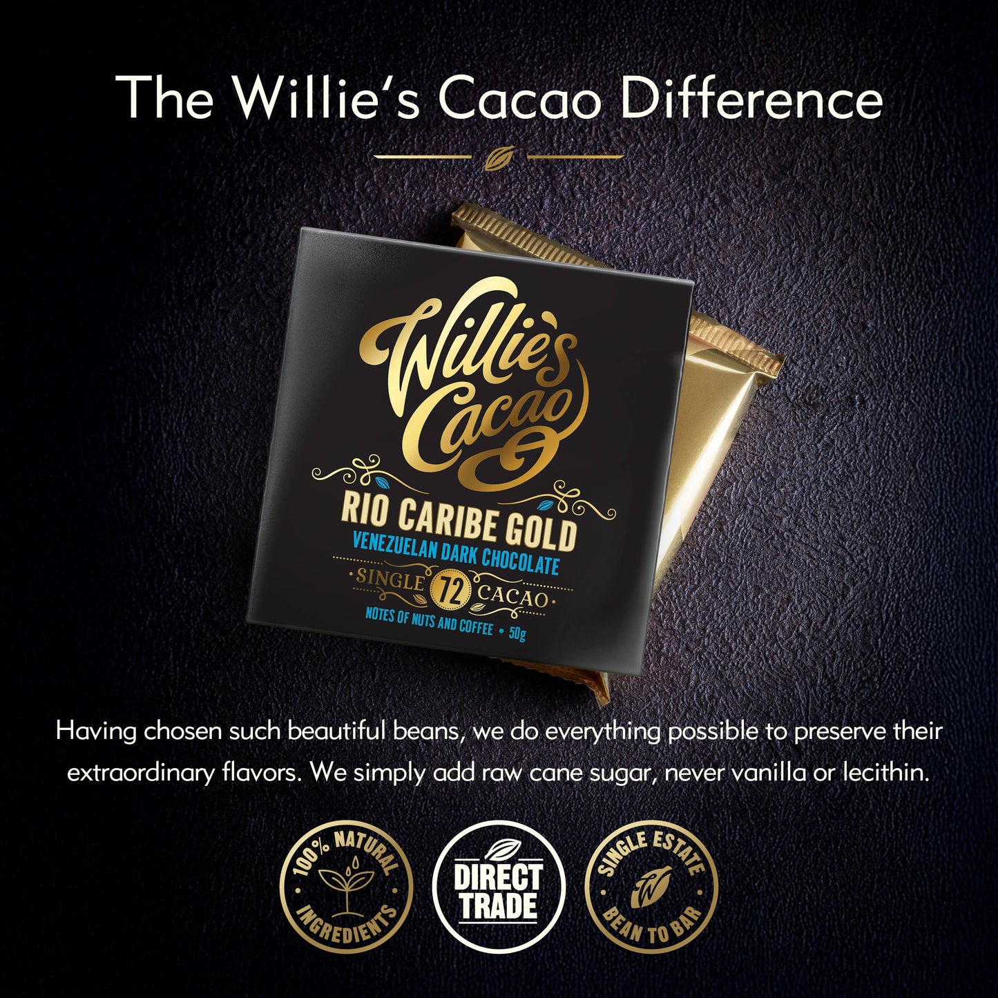 Willie's Cacao - Rio Caribe 72% Dark Chocolate bar