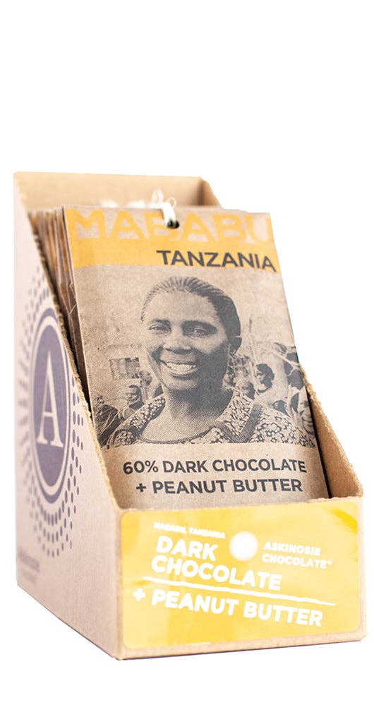 Askinosie Dark Chocolate + Peanut Butter Bar