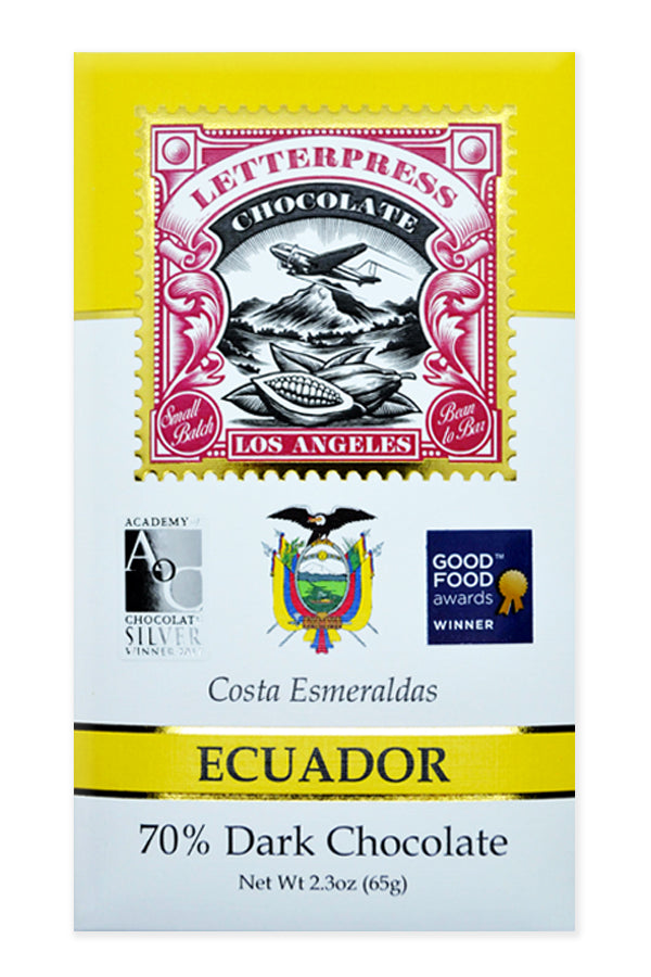 Letterpres Dark Chocolate - Ecuador Costa Esmeralda