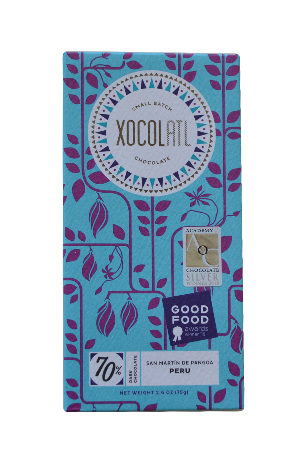 dark chocolate xocolatl peru pangoa