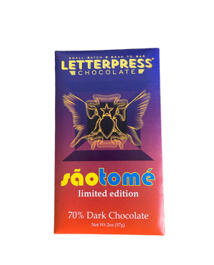 Dark Chocolate Letterpress Sao Tome