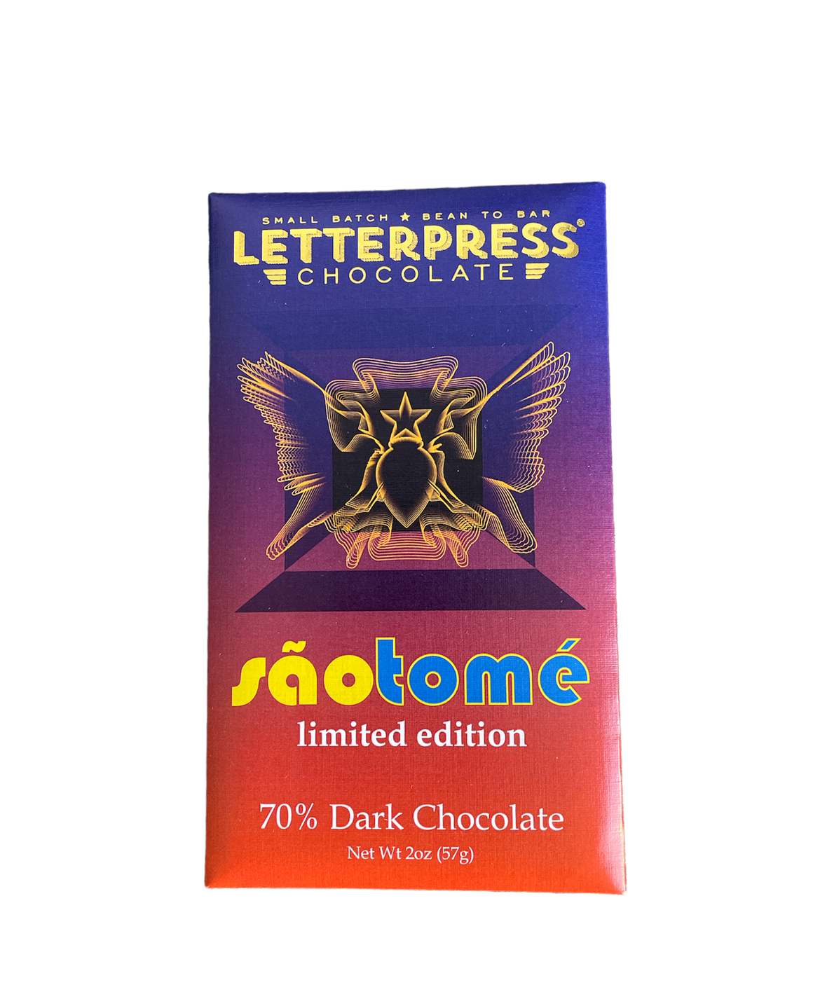 Dark Chocolate Letterpress Sao Tome
