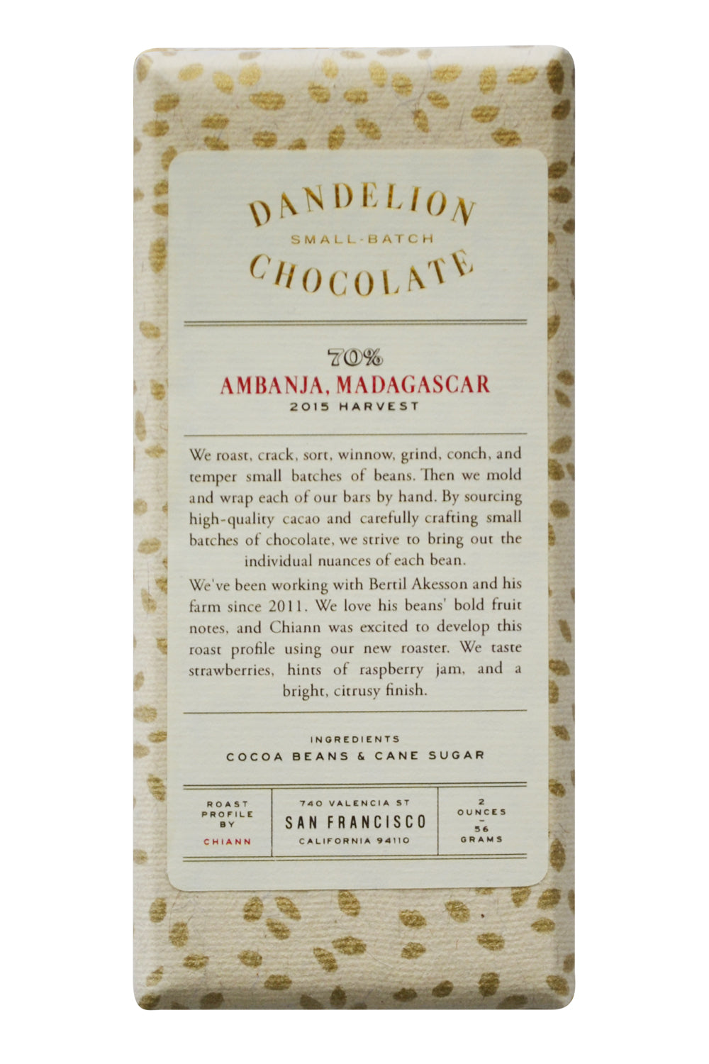 Dandelion Dark Chocolate - Madagascar