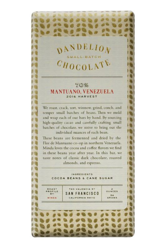 Dandelion Dark Chocolate - Mantuano