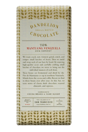 Dandelion Dark Chocolate - Mantuano