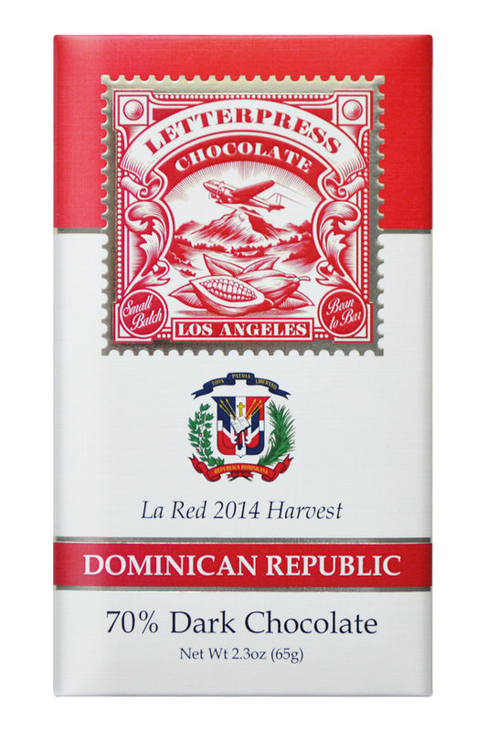 Letterpress Dark Chocolate - Dominican Republic, La Red