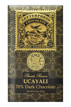 Letterpress Dark Chocolate - Ucayali, Perú